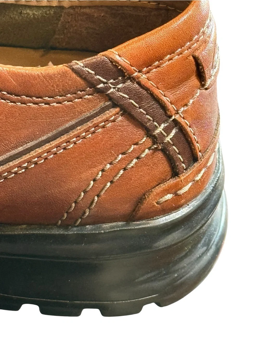 Clarks Touareg Leather Casual Oxford Shoes Brown Two-Tone 9.5 M Comfort Laves